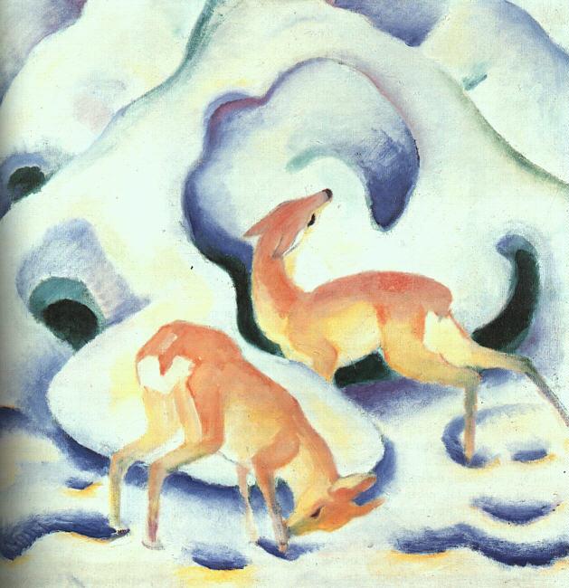 Franz Marc Deer in the Snow oil painting image